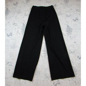 Ming Wang Pants Womens Black Pull On High Rise Wide Leg full length stretch S